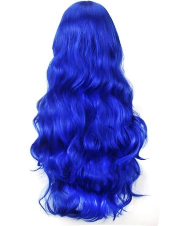 Colorfulpanda Blue Curly Wig 80cm - Anime Cosplay Halloween Costume Party Synthetic Wigs - Buy Online on GoSupps.com