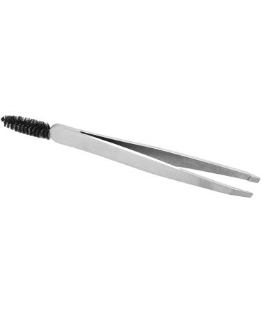 Premium Eyebrow Tweezers with Slanted Tip & Brush - Stainless Steel Eyebrow Remover for Makeup & False Lashes | International Shipping - Buy Online on GoSupps.com