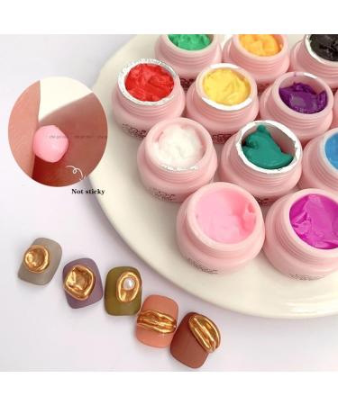 12 Colors Sculpture Nail Gel 5D Carved Sculpture Plasticine Soild UV Gel Embossment Varnish Creative DIY Nail Art Painting Gel - (Color: Black) - Buy Online on GoSupps.com