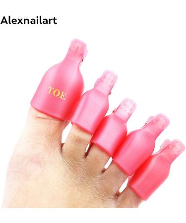  ALEXNAILART Reusable plastic nail polish removal clips for removing toenails - Buy Online on GoSupps.com
