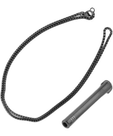 Breathing Exercises Necklace Increase Lung Volume Stress Relief Mindful Necklace for Daily Wear (Black) - Buy Online on GoSupps.com