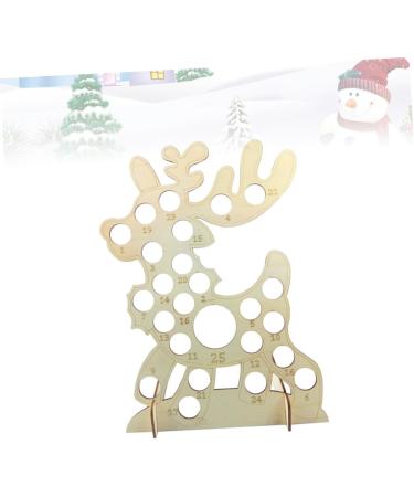 OFFSCH 1pc Xmas Advent Calendar Christmas DIY Advent Calendar Holiday Xmas Chocolate Rack Ornaments Wooden - Buy Online on GoSupps.com