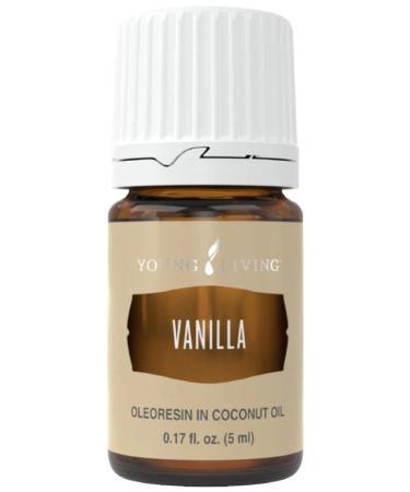 Young Living Vanilla 5ml Essential Oil - Warm Soothing Aroma - Aromatic Diffuser or Topical use - Natural Sweet Scent - Vanilla Planifolia with Fractioned Coconut Oil