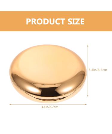 Healifty Portable Denture Retainer Case with Mirror - Travel Aligner Storage Box in Golden - Buy Online on GoSupps.com