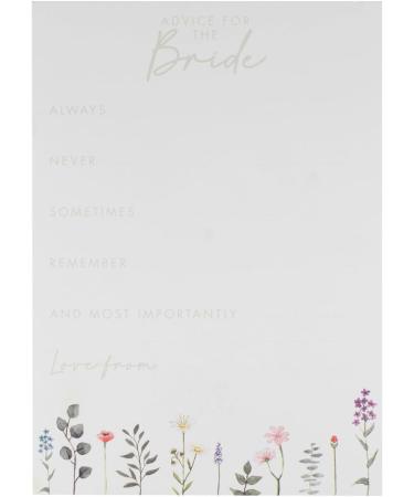 Ginger Ray Flower Advice Cards for Bride's Bachelorette Party - 10 Pack Game | Fun Wedding Planning Activity - Buy Online on GoSupps.com