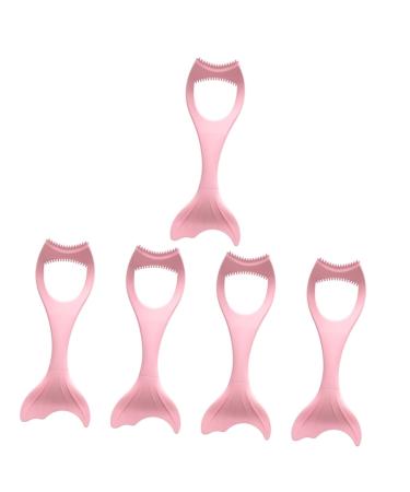 DOITOOL 5pcs Eyeliner Auxiliary Artifact Silicone Molds Mascara Eyelash Shield Applicator Guard Tool Makeup 15X4.5CMx5pcs Pinkx5pcs