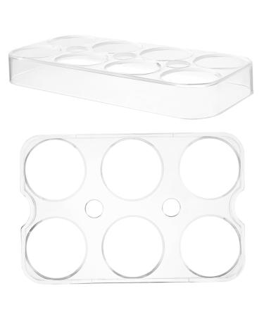 Angoily 2pcs Plastic Egg Racks Eggs Fridge Egg Holder Refrigerator Egg Stands Egg Tray Side Door