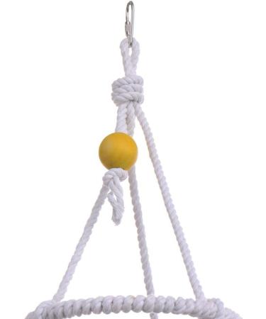 Hypeety Pet Bird Swing Toy - Round Cotton Rope Hanging Hammock for Parakeet, Budgie, Cockatiel - Fun Tri Toy for Cage Enrichment - Buy Online on GoSupps.com