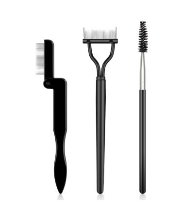 Lash Separator Eyebrow Brush Eyelash Separator Mascara Separator Tool Multifunctional Fan Brush for Lashes Eyelash Comb Brow Brush Eyebrow Spoolie Eye Makeup Tools for Remove Clump Mascara 3 Pieces