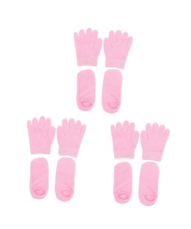minkissy 6 Pairs Gel Care Kit Skin Whitening Care Kit Moisturizing Gloves and Socks Hand Softening Spa Socks Moisturizing Socks for Men Cracked Heel Socks Suite Yarn Dry Hands Miss
