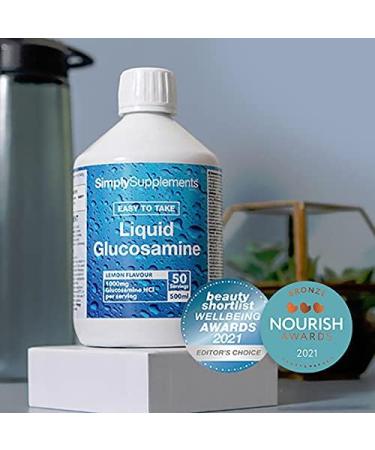 Buy Glucosamine HCl 1000mg Liquid - Lemon Flavor 500ml | 50 Servings - SimplySupplements - International Shipping Available - Buy Online on GoSupps.com