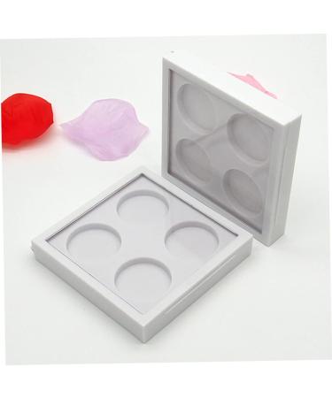 Angoily 2pcs 4 Eyeshadow Aluminum Tin Jars Magnetic Lipstick Case Makeup Palette Cosmetic Makeup Powder 1 count (Pack of 1) White - Buy Online on GoSupps.com
