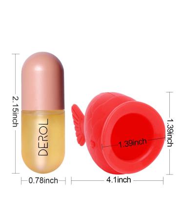Lip Plumper Set: Fish Shaped Tool for Big, Sexy, Plumped Lips - Natural Pout Enhancer with Serum & Balm - Chemical and Physical Lip Care - Buy Online on GoSupps.com