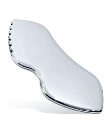 Stainless steel Gua Sha 3.9 inch metal Gua Sha with teeth tight skin massage Guasha tool portable Gua SHA comb Gua Sha Facial Tools for Muscles Pain Relief