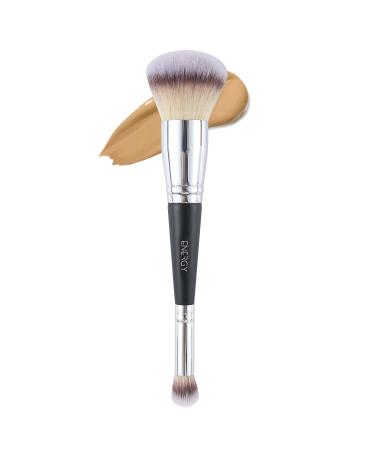 Makeup Brushes ENERGY Dual-ended Foundation Brush Concealer Brush Premium Luxe Hair Rounded Tapered Flawless Brush Perfect for Liquid  Cream  Powder Blending  Buffing Stippling Concealer Face Brush Dual Ended Makeup Brus...