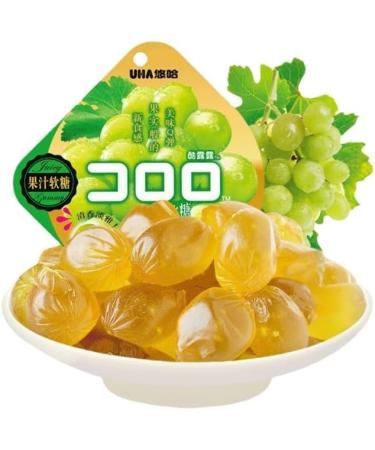 Juice Soft Candy Peeling Fruit Fudge Mixed Fruits Flavor Candy Snacks Grape White Peach Assorted Soft Candy Chewing Candy Desserts wedding candy Casual Snacks gift (Green grape flavor 5bag) Green grape flavor 5bag - Buy Online on GoSupps.com