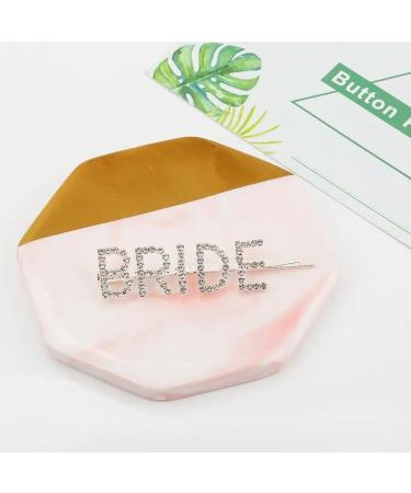 TOFINZO Bridal Hair Accessories Wedding Hair Accessories For Women Hen Party Crystal Rhinestone Elegant Bride Letter Hair Pins for Bridal & Bachelorette Party Silver - Buy Online on GoSupps.com