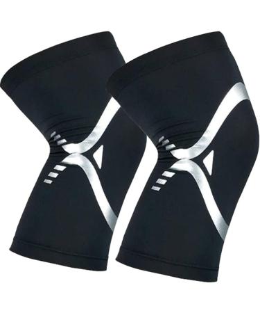 Knee Brace Kneepad Patella Protector Brace Spring Knee Pads Basketball Running Compression Knee Sleeve Support Sports Kneepads (C : D S : X-Large) X-Large D