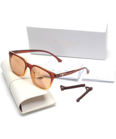 Aura Clarity Migraine & Light Sensitivity Glasses | Blue Light Blocking FL-41 Glasses for Men and Women - Ultra-Lightweight & Chic Anti-Blue Light Glasses for Computer, Gaming, Outdoor - Buy Online on GoSupps.com