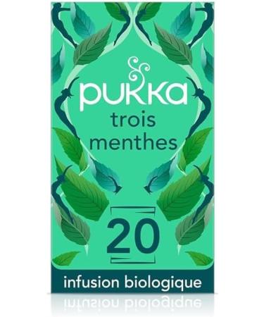 Pukka - Pack Trois Menthes et Menthe Poivr e et R glisse Infusions Biologiques et Ayurv diques 100% des Ingr dients Issus du Commerce quitable Lot de 8x20 sachets 160 Sachets - Buy Online on GoSupps.com