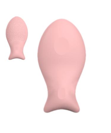 Foundation Powder Puff | Silicone Cosmetic Face Powder Puff - Fish Shaped Cosmetic Puff Beauty Makeup Tools for Pressed Powder Liquid Foundation Small fish puff (pink)