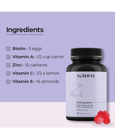 Biotin Hair Gummies - 30 Gummies | for Stronger Shinier Hair & Nails | Hair Gummies for Women | Gummies for Hair Growth - Buy Online on GoSupps.com