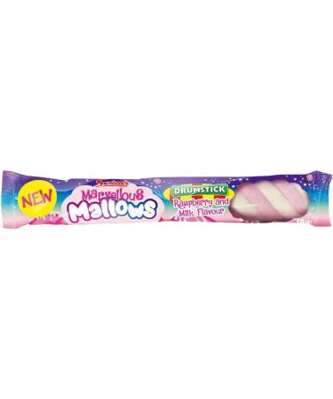 Swizzels Marvellous Mallows Drumstick - Raspberry & Milk Flavour Marshmallow 18g (10) - Buy Online on GoSupps.com
