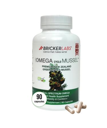 Bricker Labs Omega Cyclo - Mussel Joint Health Supplement Premium New Zealand Green Lipped Mussel Full Spectrum Omega Joint Supplements for Joint Health and Comfort 90 Capsules