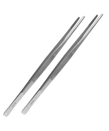 May - Set - 2X terrarium tweezers 30 cm long - feeding tweezers - feeding tongs - terrarium tweezers - straight design - stainless steel