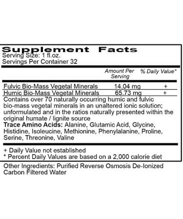 Mineral Blend Fulvic-Humic - Vegan Ionic Trace Mineral Supplement | Whole Food Plant-Based Multimineral by Vital Earth Minerals - Buy Online on GoSupps.com