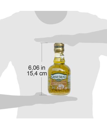 Mantova GrandAroma Garlic Flavored Extra Virgin Olive Oil - 100% Natural, Heart-Healthy Italian Cooking Oil for Salad, Pasta, Garlic Bread, Meats - 8.5 oz (Pack of 2) - Buy Online on GoSupps.com