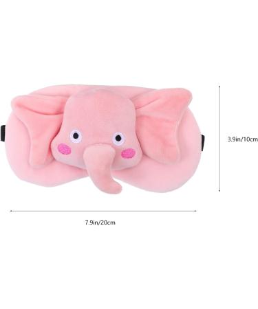 DOITOOL 2Pcs Flannel Elephant Sleep Mask Set - Soft Eye Cover for Men & Women | Pink Grey - Buy Online on GoSupps.com