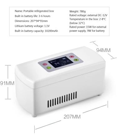 Portable Insulin Cooler LCD Display Insulin Cooler Mini Refrigerator Mini Cool Medicine Box Mini Medicine Thermostat - Buy Online on GoSupps.com
