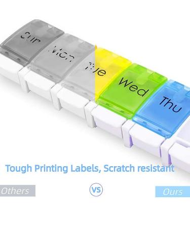 Weekly Pill Box Organizer - 7 Day Medication Organizer with Easy Open Button - BPA Free Travel Pill Box for Vitamins & Supplements - Buy Online on GoSupps.com
