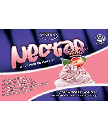 Syntrax Nectar Sweets Grass-Fed Whey Protein Isolate Strawberry Mousse 2lb - 32oz - Buy Online on GoSupps.com