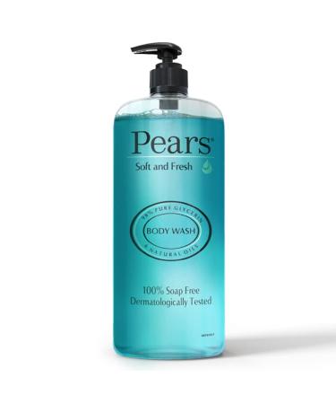 LiveMoor Pears Soft & Fresh Shower Gel SuperSaver XL Pump Bottle with 98% Pure Glycerine 100% Soap Free and No Parabens 750 ml