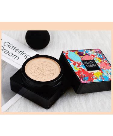 PICKX Mushroom Head Air Cushion BB Cream Concealer Lasting Nude Makeup Moisturizing Brightening Pigment CC Liquid Foundation Even Skin Tone Makeup Base Primer (C-natural) - Buy Online on GoSupps.com
