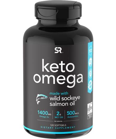 Sports Research Keto Omega with Wild Sockeye Salmon Oil 120 Softgels