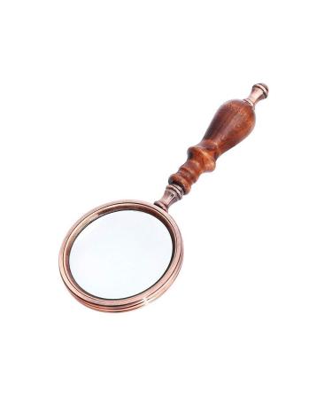 Magnifier 10X Handheld Magnifying Glass Antique Free Lens for Reading Senior Low Vision Books Map Inspection Handcraft Hobby 225 * 88 * 30mm Good Times