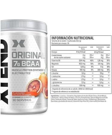 XTEND Original BCAAs Powder - Blood Orange | Food Supplement with Branched Amino Acids | 7g BCAAs + Electrolytes for Recovery - Buy Online on GoSupps.com