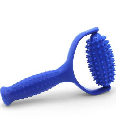 Uqmiqura massage balls massage scooters massage balls fascia ball massage roller with handle massager fascia ball for back legs feet hands muscle pain (blue)
