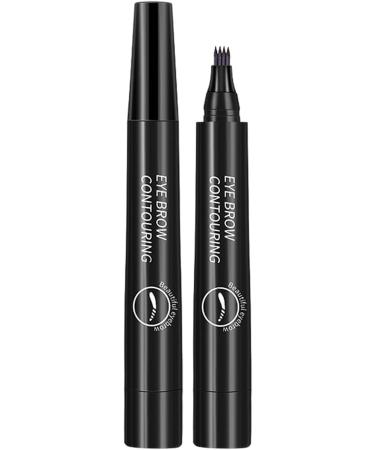Liquid Eyebrow Pen - Waterproof Eyebrow Pencil Black Eyebrow Marker Pen for Natural Simulation Wild Eyebrows Quick Dry Long Lasting No Smudging Lecerrot - Buy Online on GoSupps.com