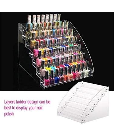 Buy Acrylic Nail Polish Display Stand - 6 Types 7 Layers Makeup Organizer for Perfect Storage | International Shipping Available - Buy Online on GoSupps.com