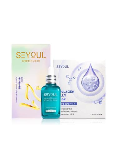 SEYOUL Clear Skin Essentials Combo 21 Days Serum Advanced Youth Tone-Care Serum & Collagen Jelly Mask Dark Spot Care Hydration & Daily Skin Routine