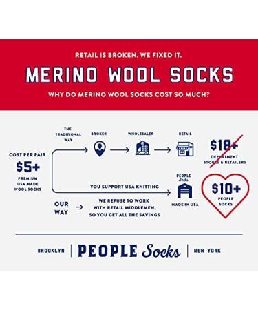 People Socks Merino Wool Crew Socks 4-Pack - Arch Support, Made in USA - Large 71% Premium Blend - Charcoal Black, Navy, Brown (2x Large, 2x Large 2) - Men's Women's - Buy Online on GoSupps.com