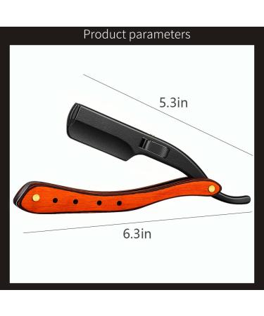 Professional Straight Edge Razor Kit - 20 Double-Edged Blades | Stainless Steel Barber Shaver for Close Shaving - Black/Gold - Buy Online on GoSupps.com