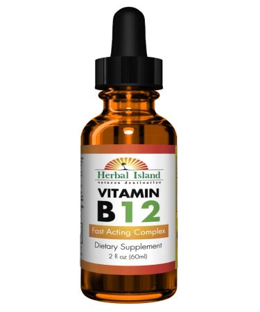 Generic B12 Liquid Drops Vitamin - 2 fl oz Fast Acting Complex