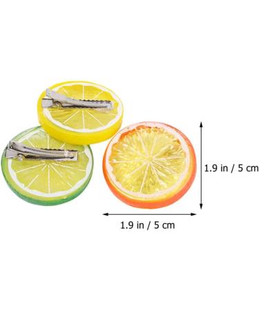Lurrose 3 Pieces Lemon Hair Clips Cute Alligator Hair Clip Girls Hair Clips Hair Bun Holder Women Headwear Hair Accessories for Daily Travel Use - Buy Online on GoSupps.com