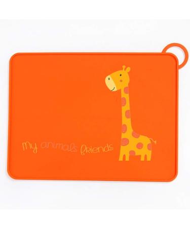 AODECOR Silicone Placemats for Kids Baby Toddlers Reusable Non-Slip BPA Free Placemats for Travel and Home Use - Easy to Clean Deer