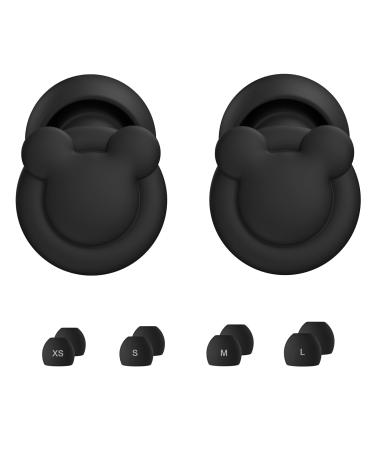 Ear Plugs for Sleep Noise Cancelling Reusable Soft Silicone Earplugs 33dB Noise Reducing Ear Plugs for Sleeping Snoring Concert Travel Flights Work 4 Pairs Ear Tips in XS/S/M/L Black - Buy Online on GoSupps.com